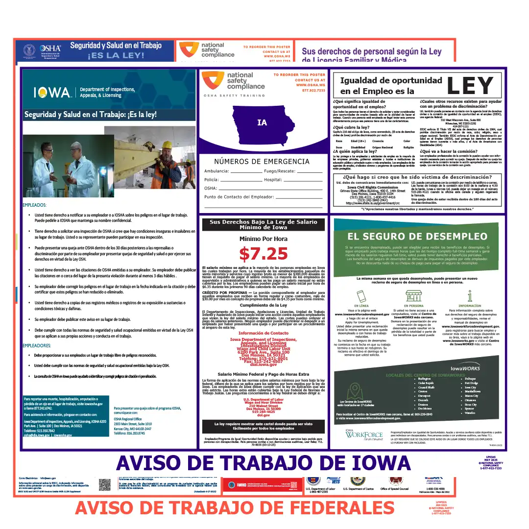 2026 Iowa State & Federal Labor Law Posters
