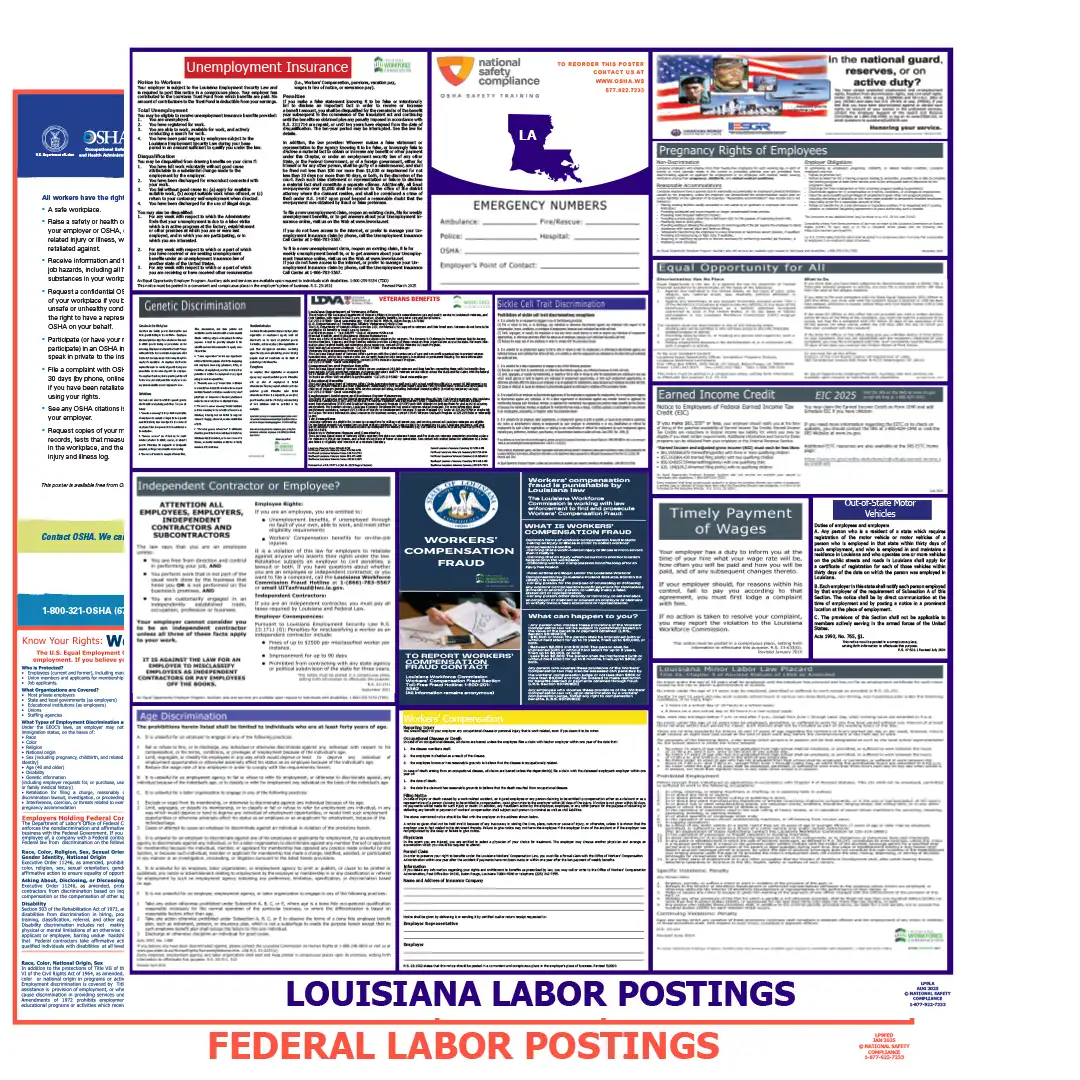 2026 Louisiana State & Federal Labor Law Posters