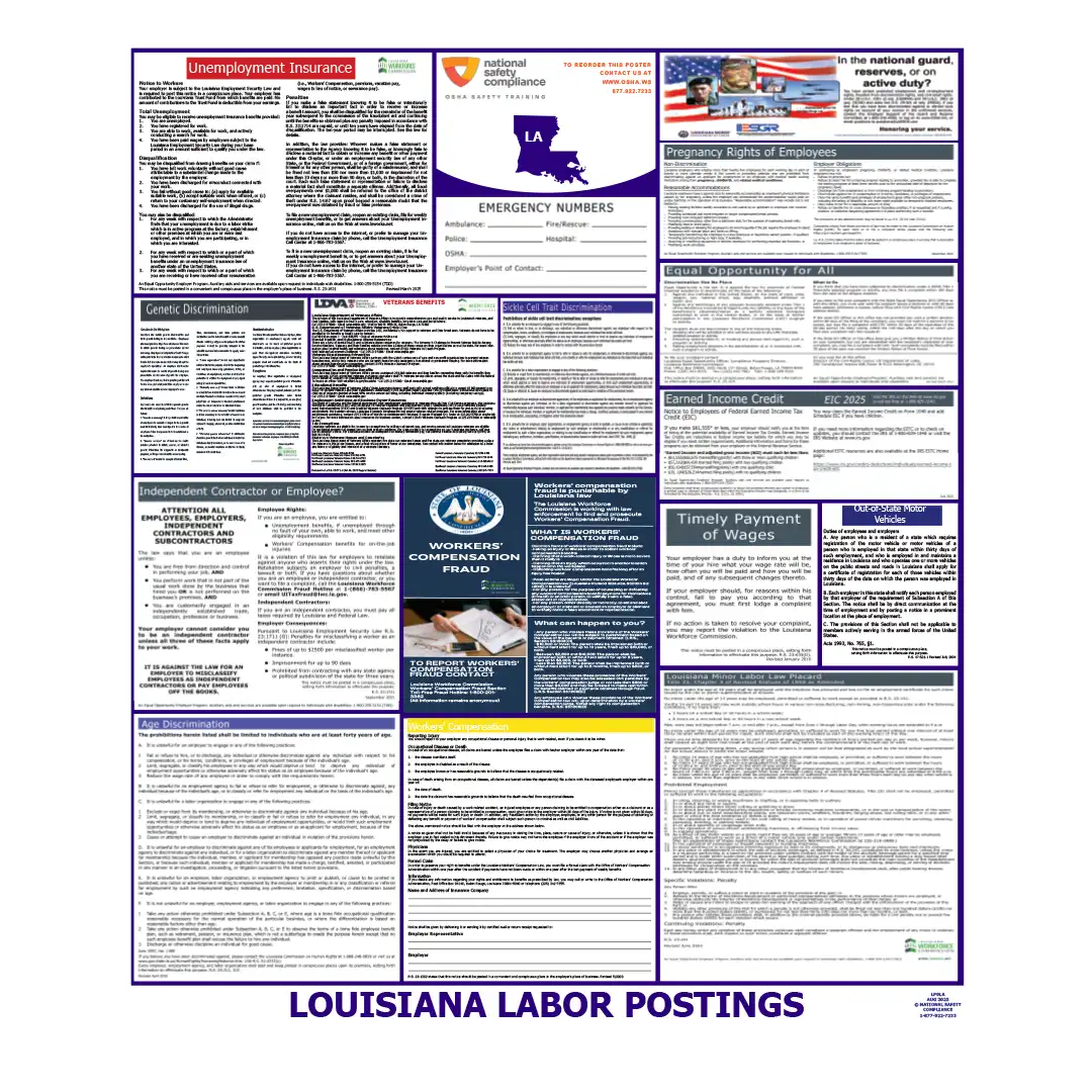 2026 Louisiana State & Federal Labor Law Posters