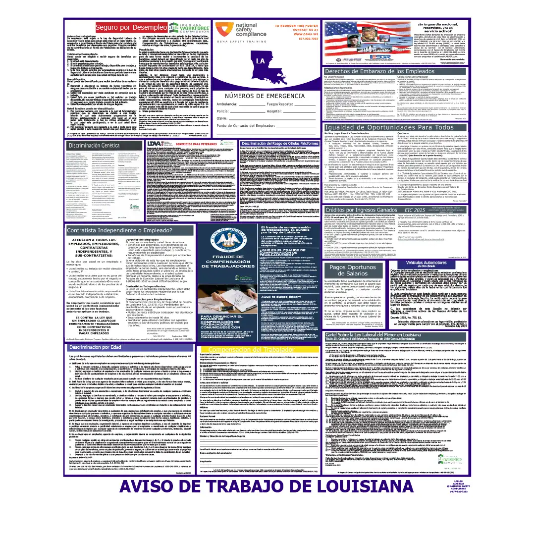 2026 Louisiana State & Federal Labor Law Posters