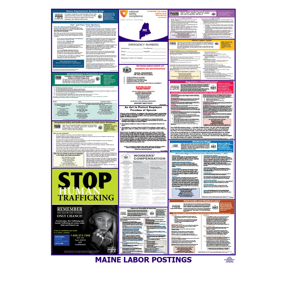 2026 Maine State & Federal Labor Law Posters