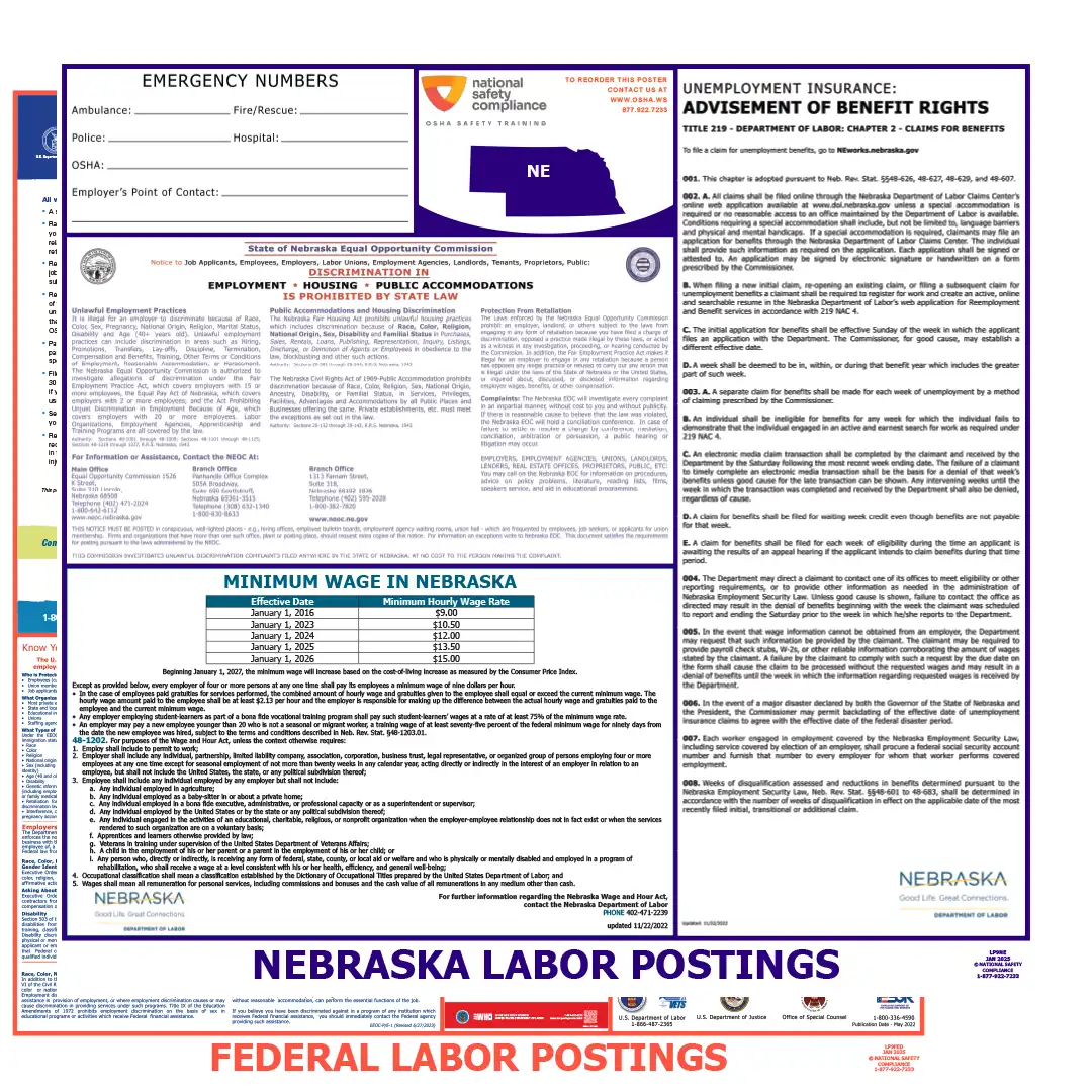 2026 Nebraska State & Federal Labor Law Posters