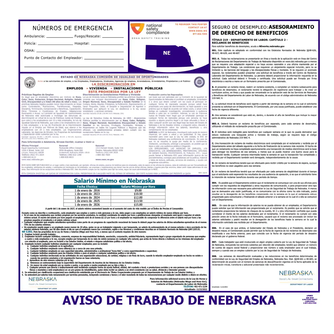 2026 Nebraska State & Federal Labor Law Posters