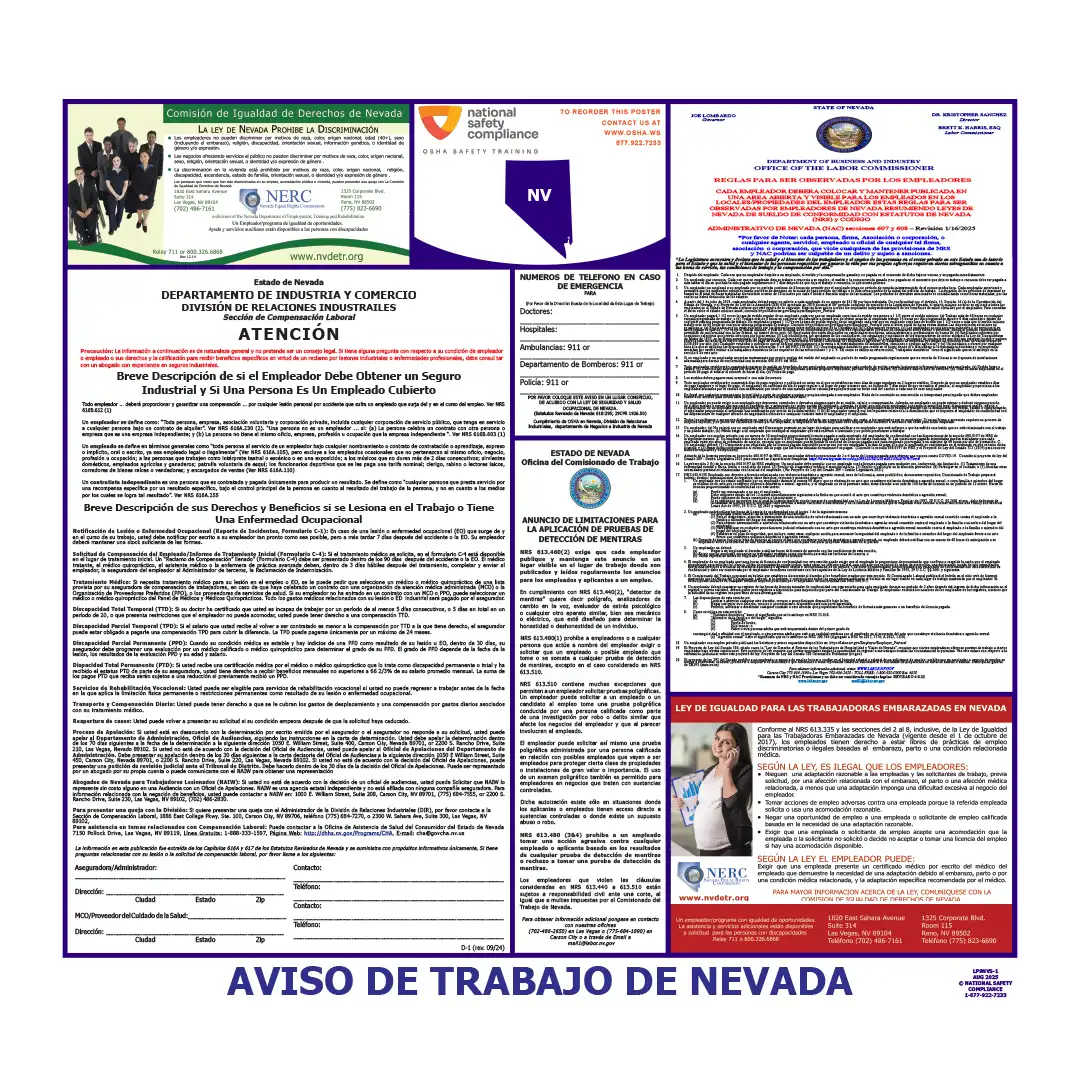 2026 Nevada State & Federal Labor Law Posters