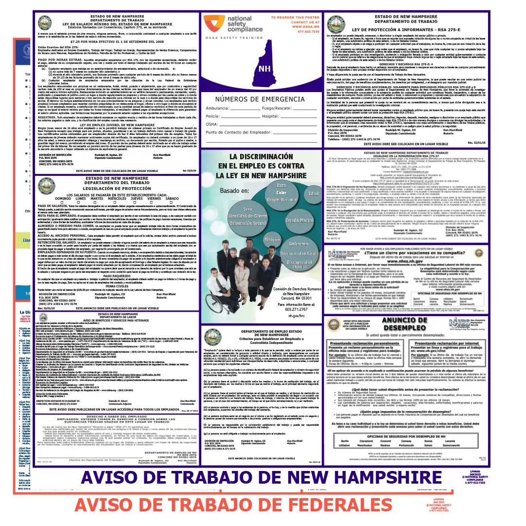 2026 New Hampshire State & Federal Labor Law Posters