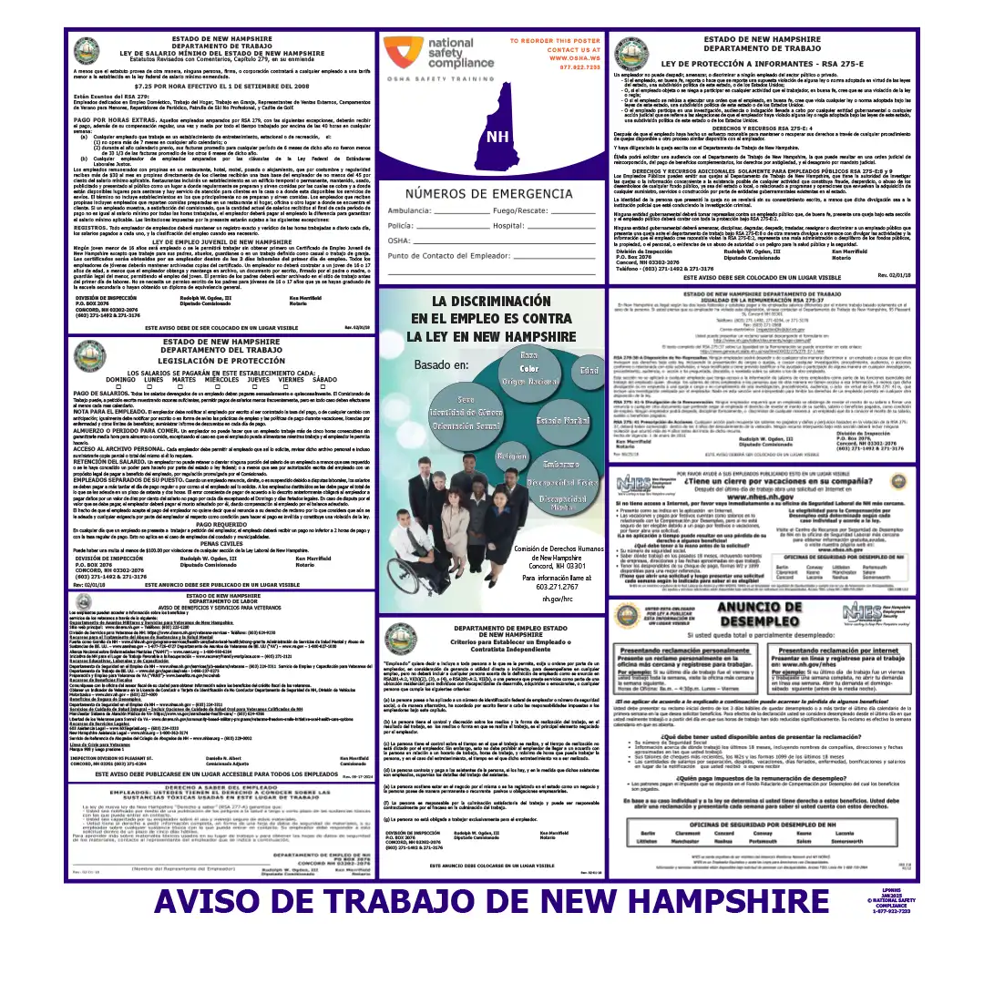 2026 New Hampshire State & Federal Labor Law Posters