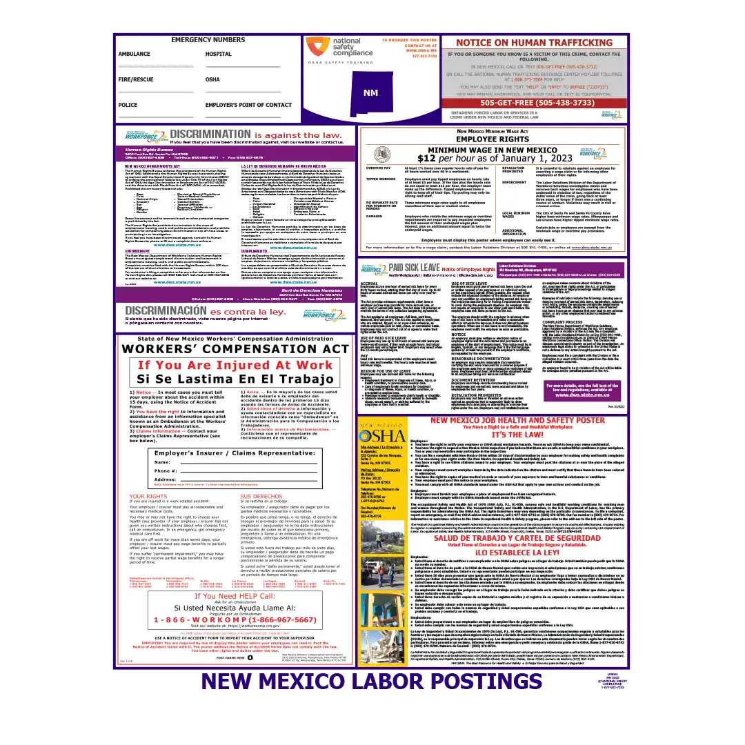 2026 New Mexico State & Federal Labor Law Posters