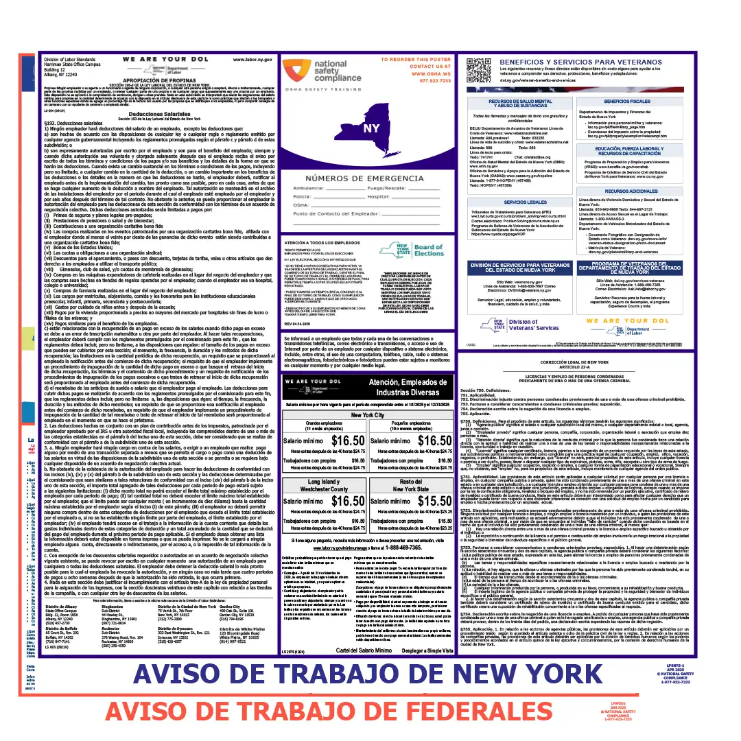 2026 New York State & Federal Labor Law Posters