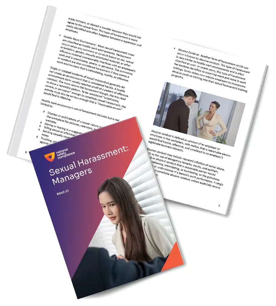 Sexual Harassment: Managers Training Booklets (pkg of 10)