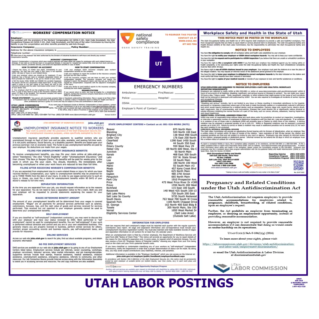 2026 Utah State & Federal Labor Law Posters