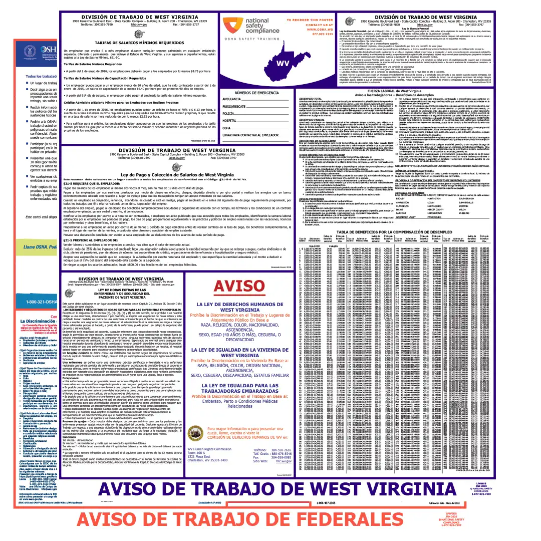 2026 West Virginia State & Federal Labor Law Posters