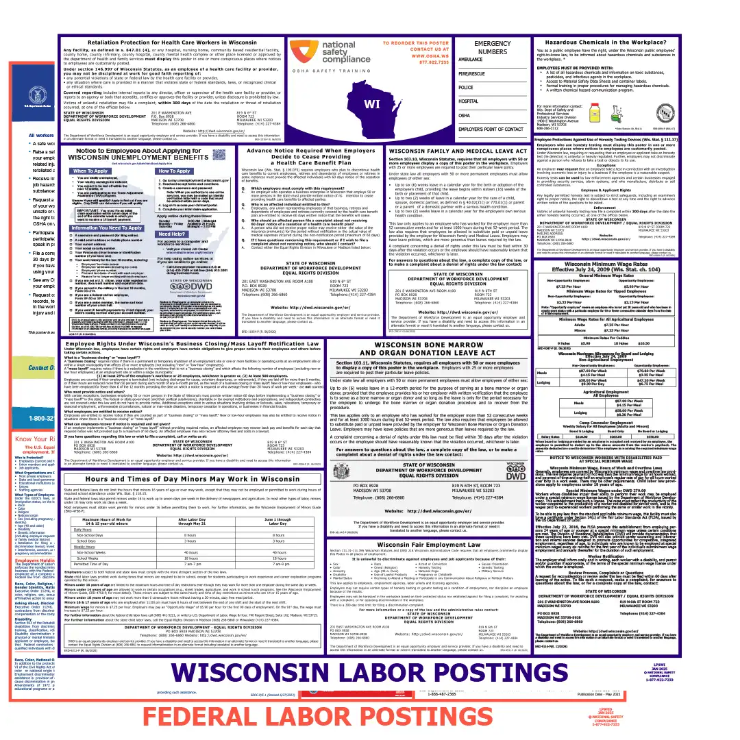 2026 Wisconsin State & Federal Labor Law Posters