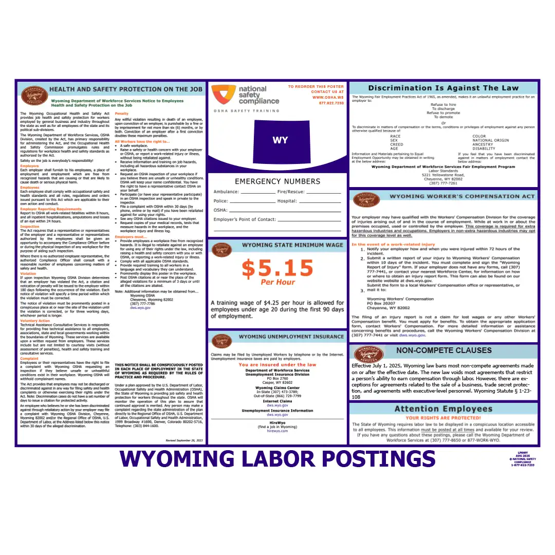 2026 Wyoming State & Federal Labor Law Posters