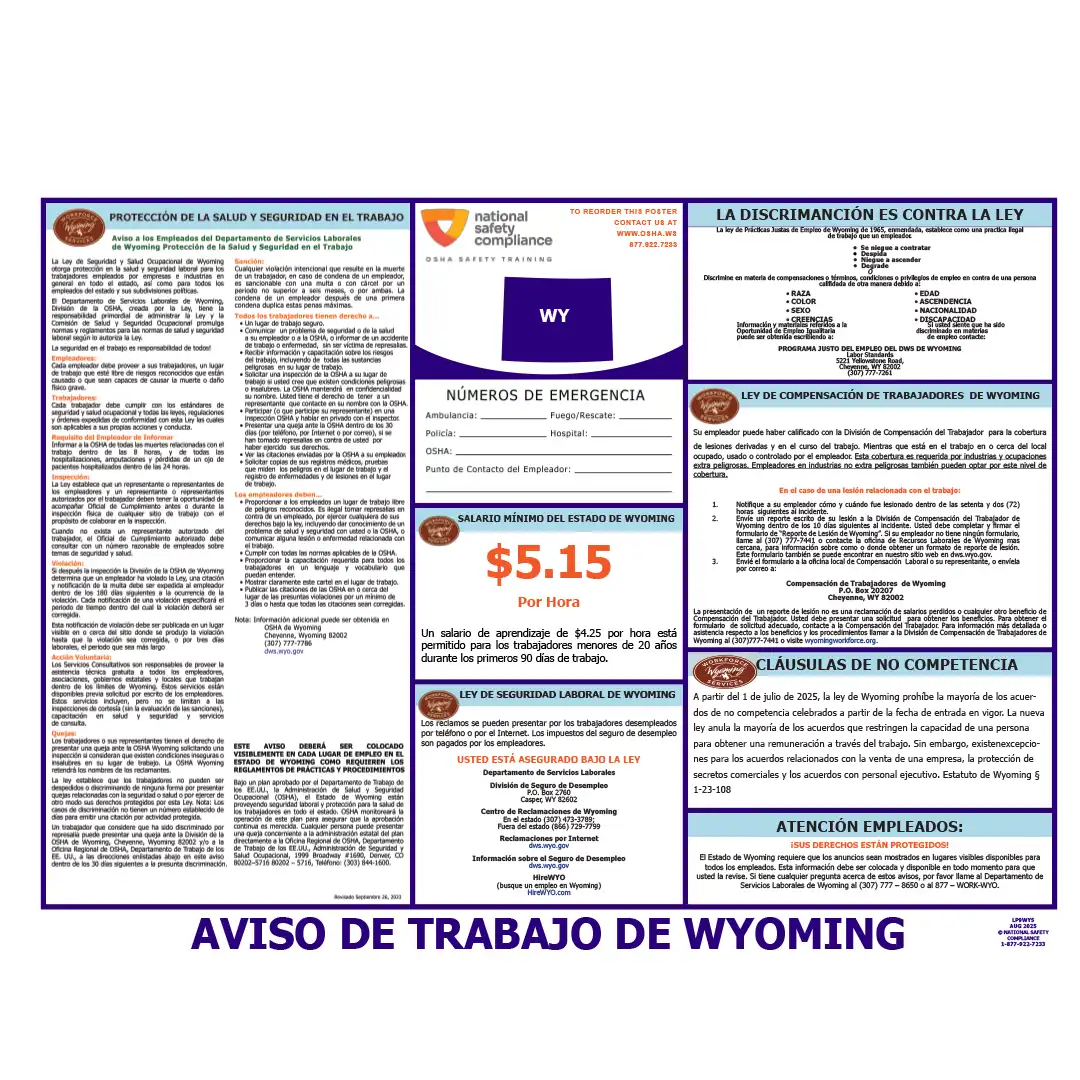 2026 Wyoming State & Federal Labor Law Posters